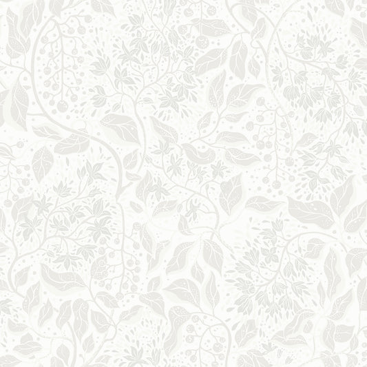 A-Street Prints Turi Light Grey Twining Vines Wallpaper, 20.9-in by 33-ft