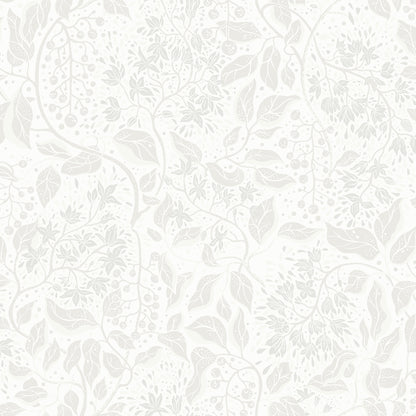 A-Street Prints Turi Light Grey Twining Vines Wallpaper, 20.9-in by 33-ft