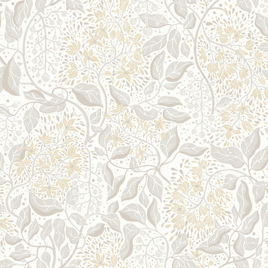 A-Street Prints Turi Khaki Twining Vines Wallpaper, 20.9-in by 33-ft