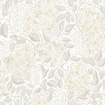 A-Street Prints Turi Khaki Twining Vines Wallpaper, 20.9-in by 33-ft