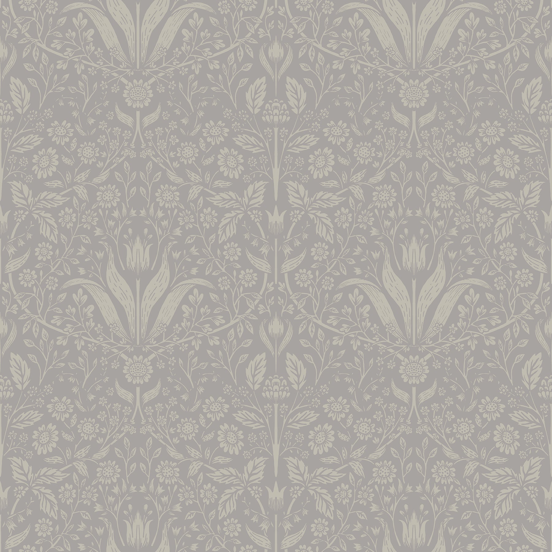 A-Street Prints Mara Grey Tulip Ogee Wallpaper, 20.9-in by 33-ft