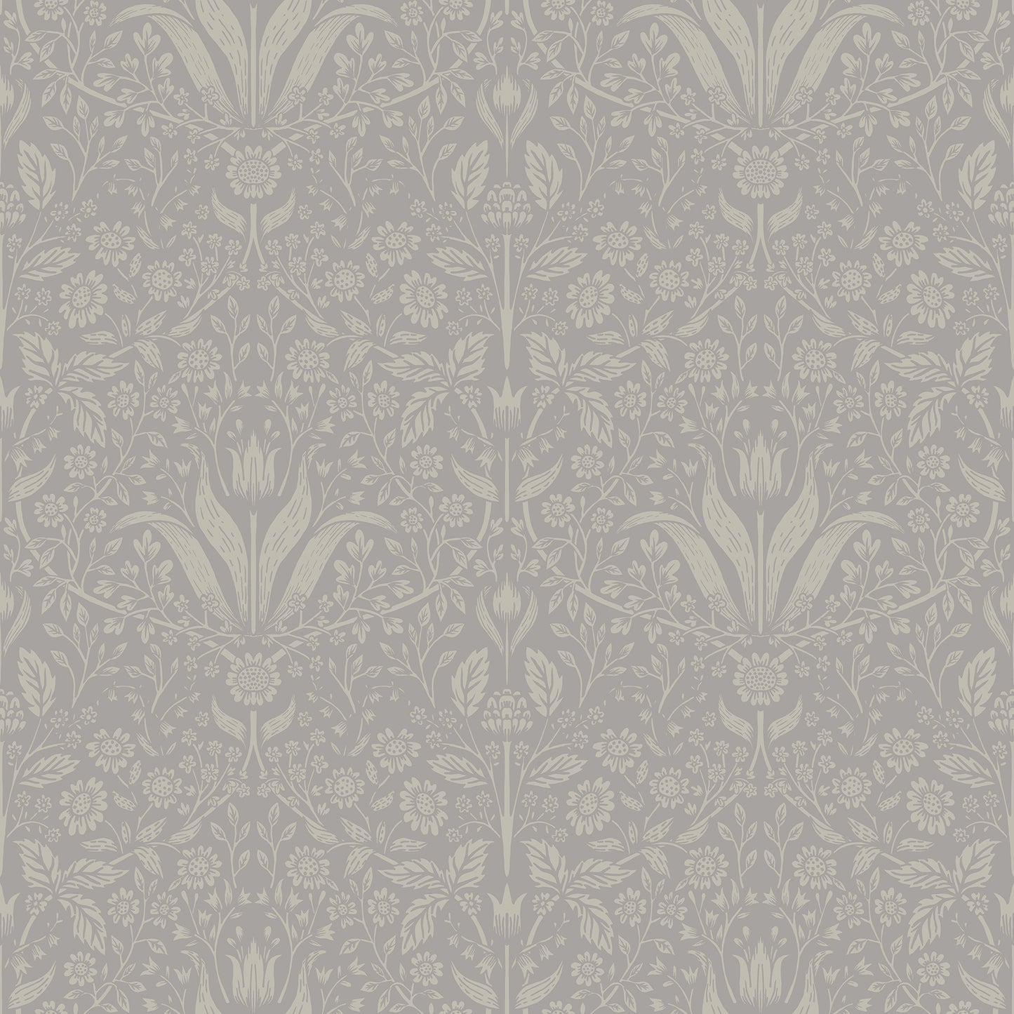 A-Street Prints Mara Grey Tulip Ogee Wallpaper, 20.9-in by 33-ft