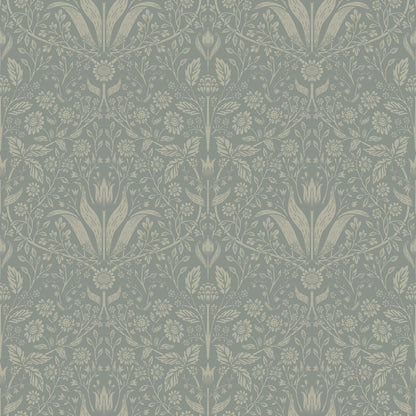 A-Street Prints Mara Green Tulip Ogee Wallpaper, 20.9-in by 33-ft