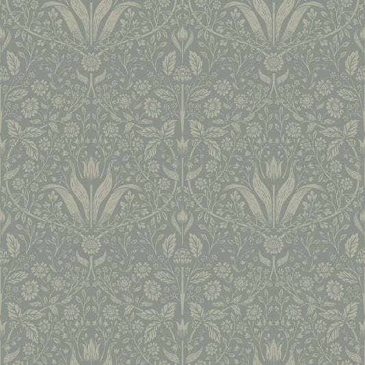 A-Street Prints Mara Green Tulip Ogee Wallpaper, 20.9-in by 33-ft