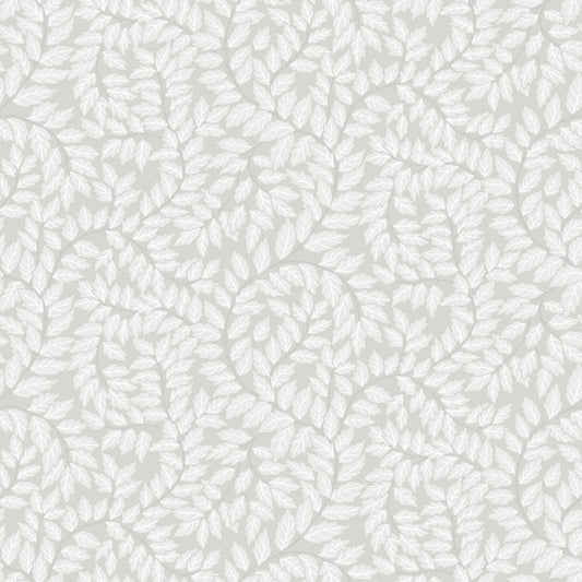 A-Street Prints Lindl√∂v Grey Leafy Vines Wallpaper, 20.9-in by 33-ft