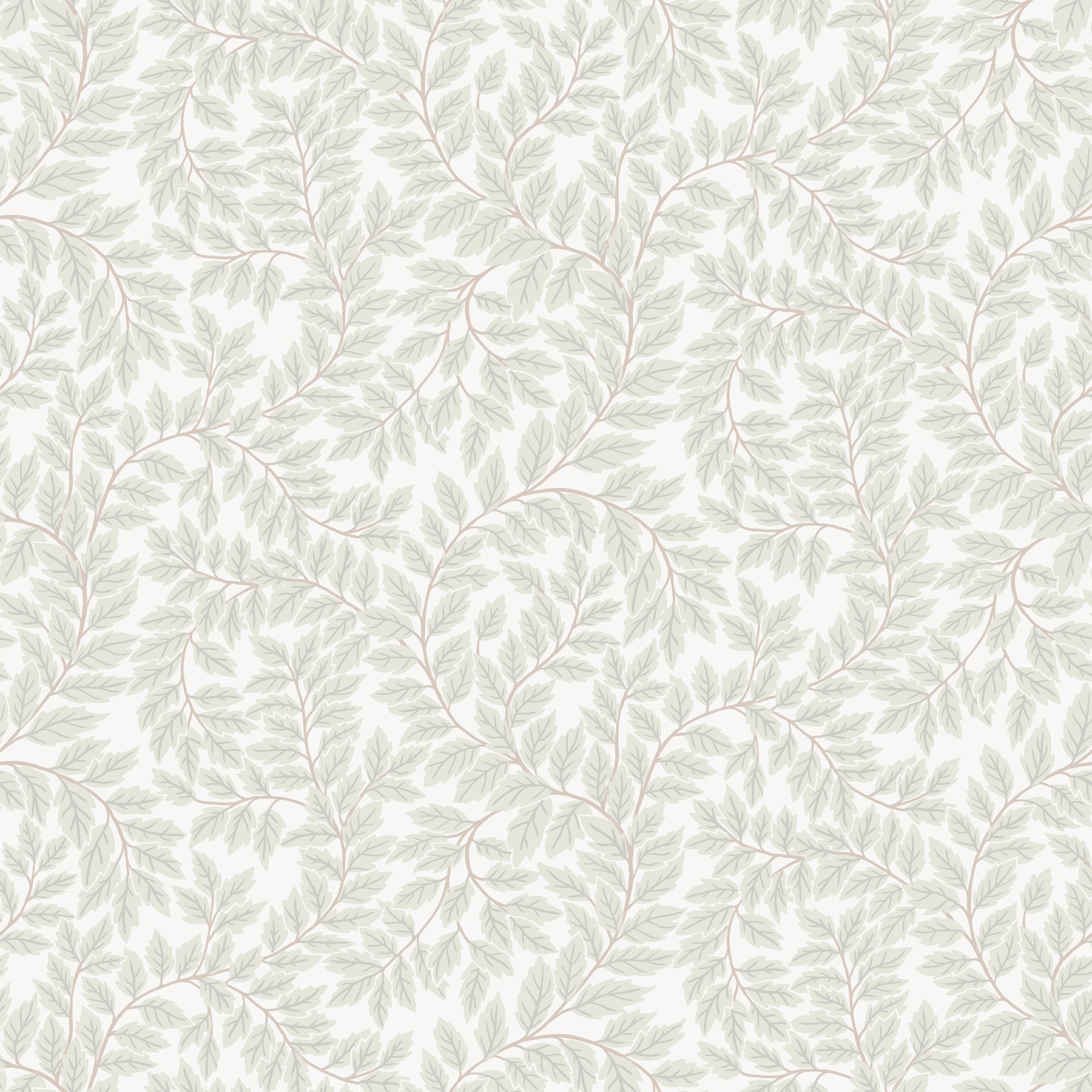 A-Street Prints LindlÔøΩÔøΩv Light Grey Leafy Vines Wallpaper, 20.9-in by 33-ft