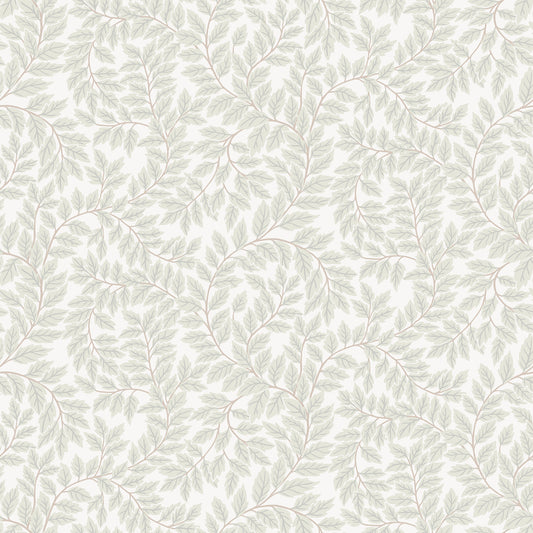 A-Street Prints LindlÔøΩÔøΩv Light Grey Leafy Vines Wallpaper, 20.9-in by 33-ft