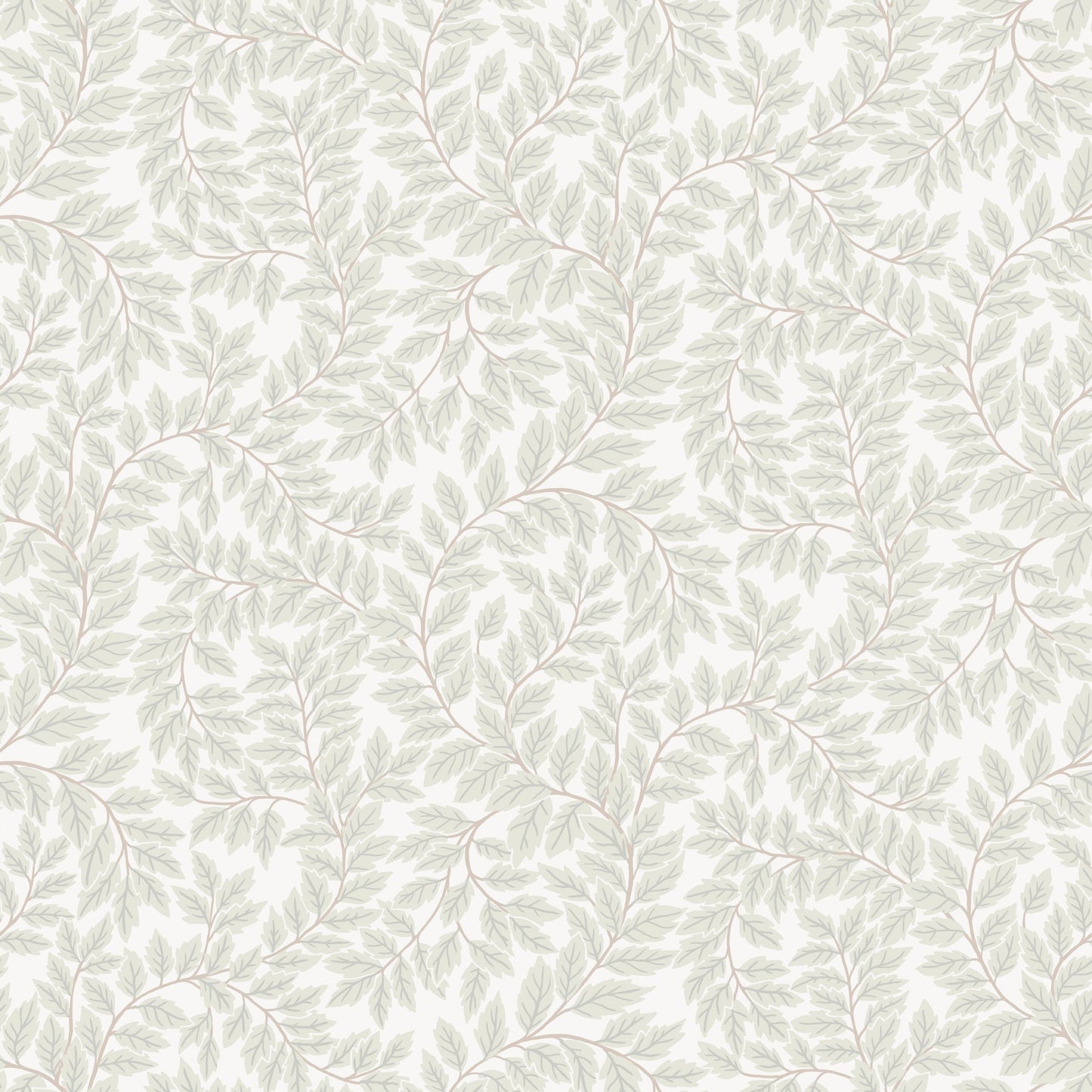 A-Street Prints Lindl√∂v Light Grey Leafy Vines Wallpaper, 20.9-in by 33-ft