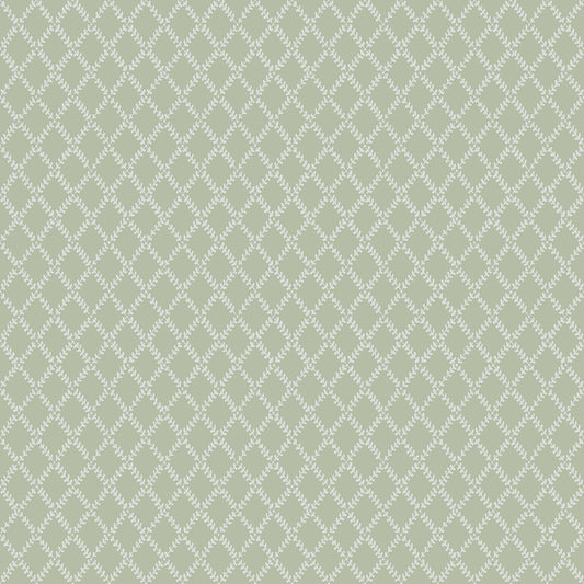 A-Street Prints Trevor Moss Leaf Trellis Wallpaper, 20.9-in by 33-ft