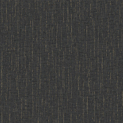 Advantage Sanburn Black Metallic Linen Wallpaper, 20.9-in by 33-ft