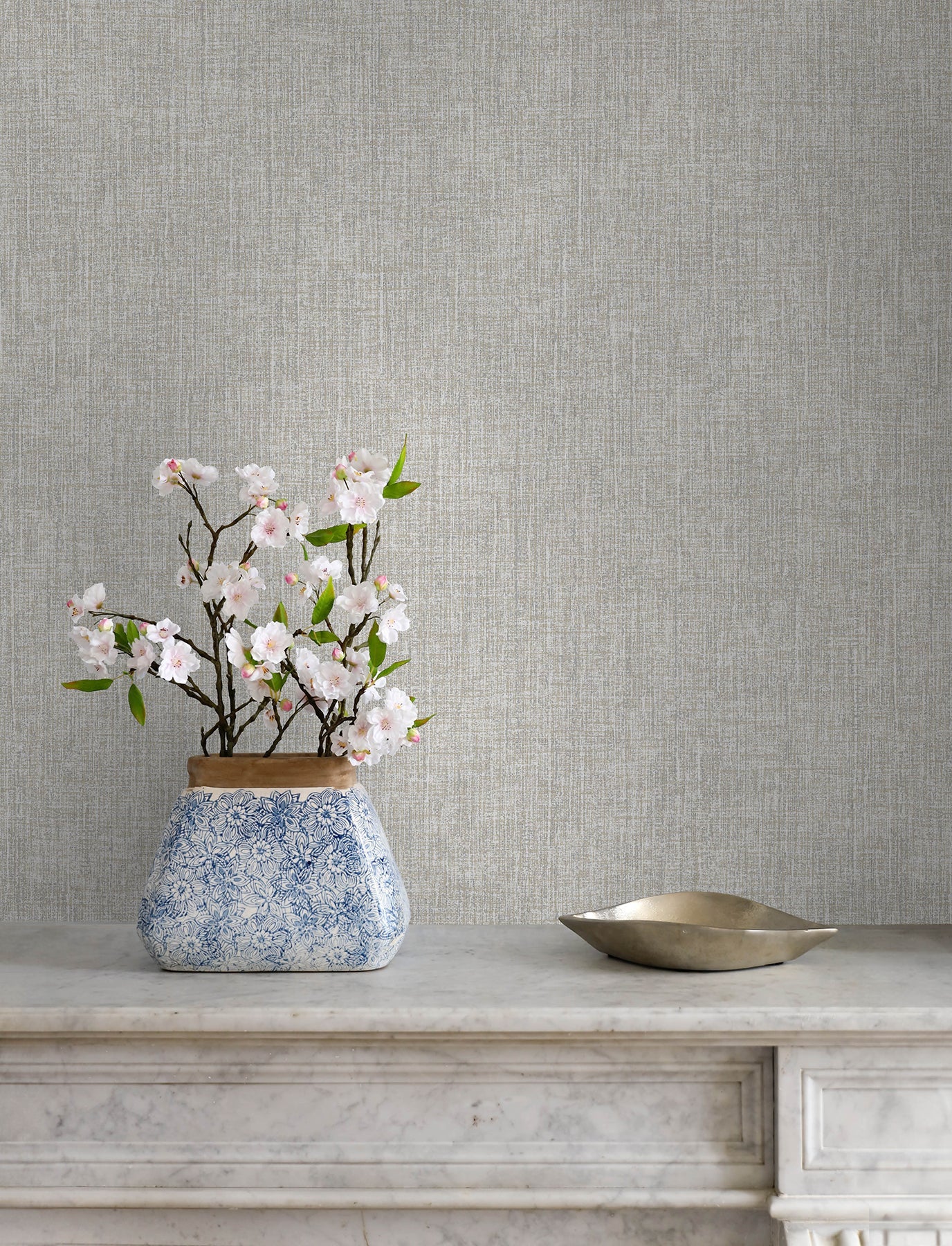 Advantage Glenburn Dove Woven Shimmer Wallpaper, 20.9-in by 33-ft