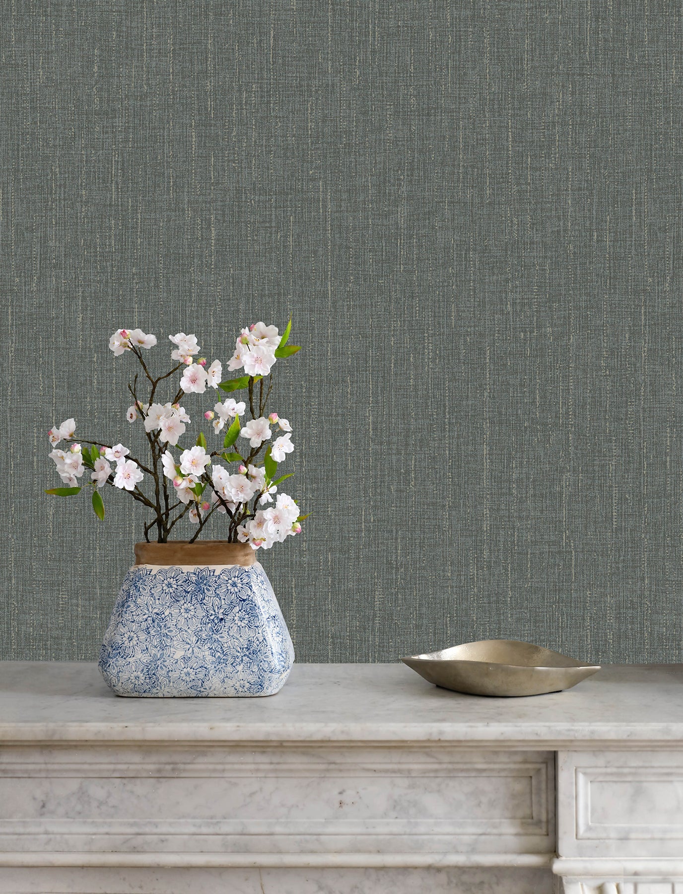 Advantage Glenburn Stone Woven Shimmer Wallpaper, 20.9-in by 33-ft