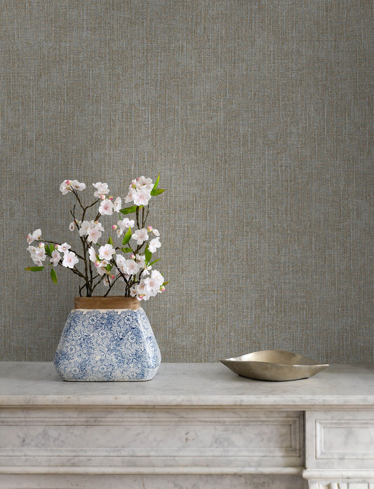 Advantage Glenburn Neutral Woven Shimmer Wallpaper, 20.9-in by 33-ft