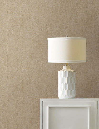 Advantage Edmore Light Brown Faux Suede Wallpaper, 20.9-in by 33-ft