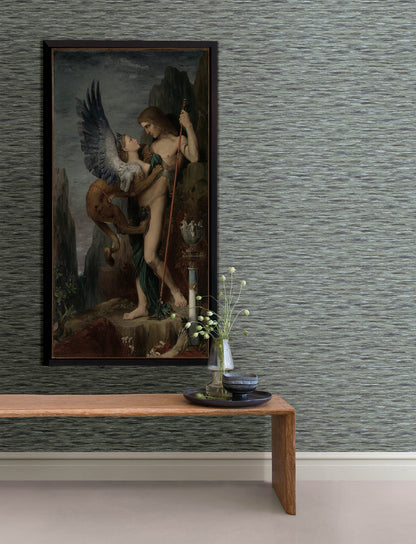 Advantage Hazen Stone Striated Wallpaper, 20.9-in by 33-ft