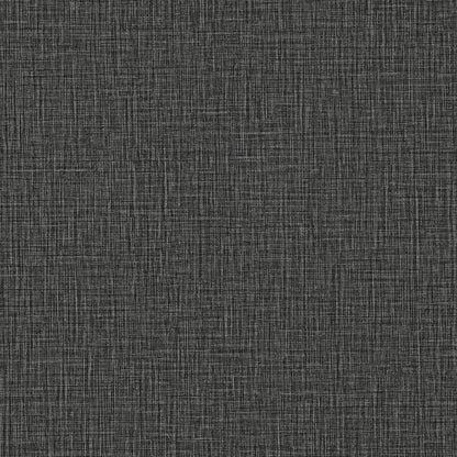 Advantage Eagen Black Linen Weave Wallpaper, 20.9-in by 33-ft