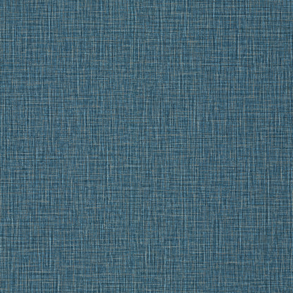 Advantage Eagen Blue Linen Weave Wallpaper, 20.9-in by 33-ft