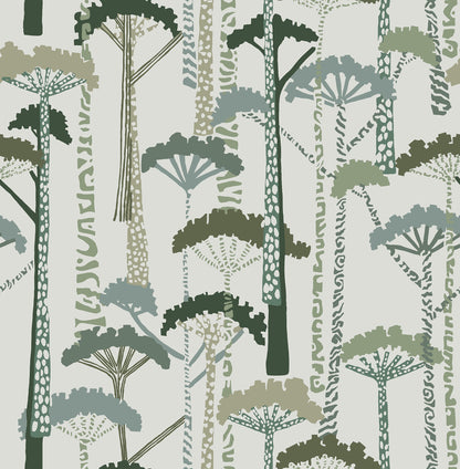 A-Street Prints Unify Green Forest Wallpaper, 20.5-in by 33-ft