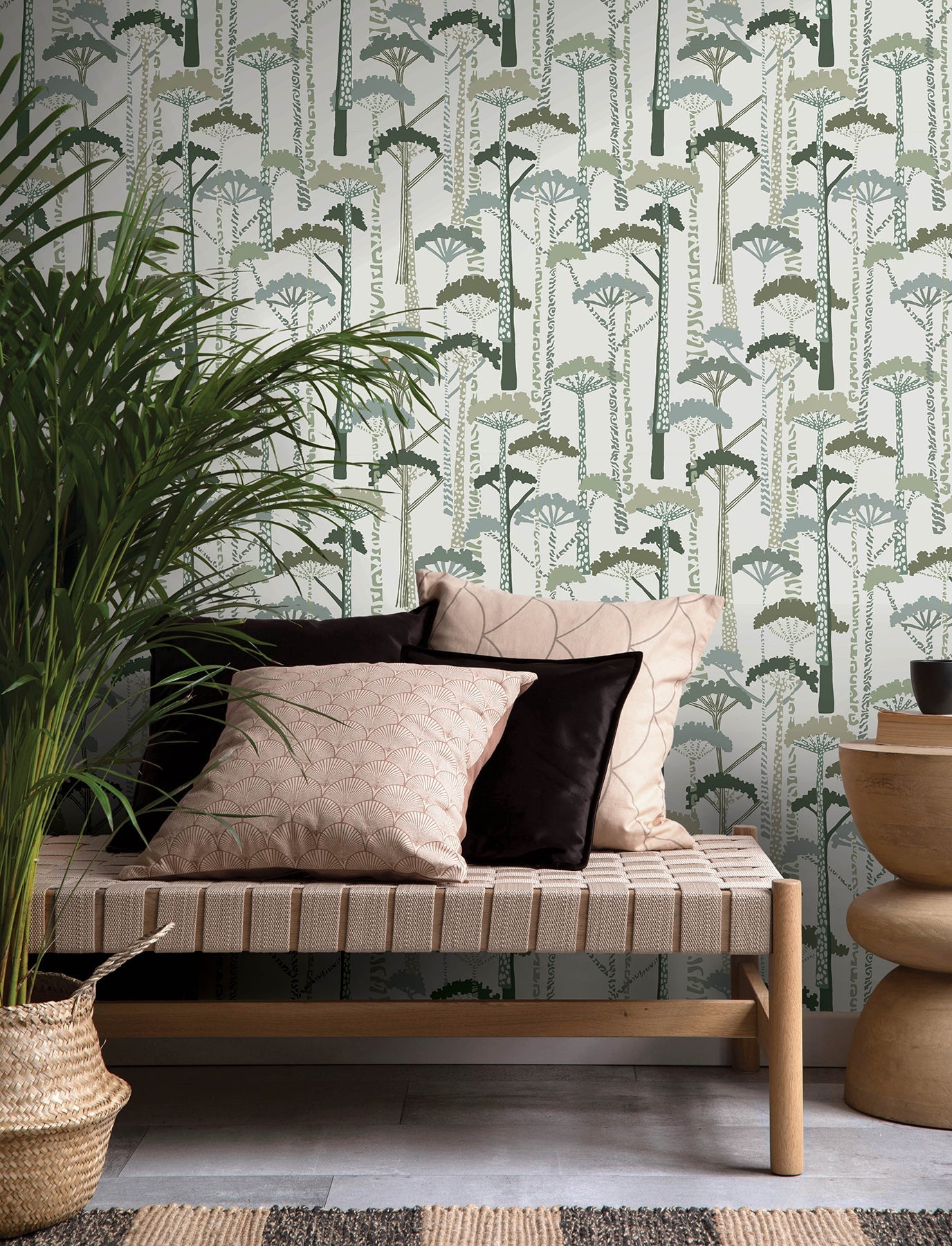 A-Street Prints Unify Green Forest Wallpaper, 20.5-in by 33-ft