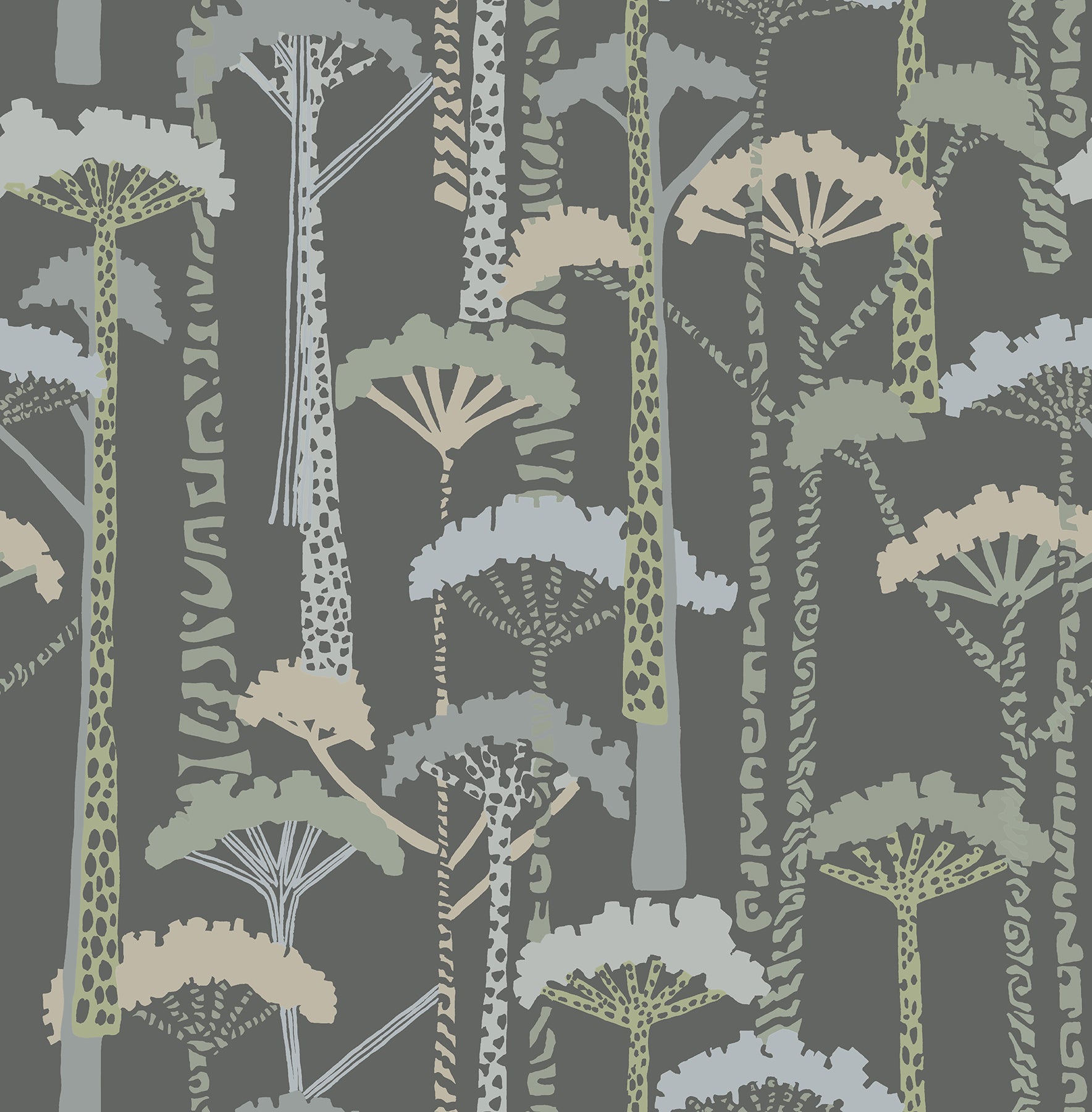 A-Street Prints Unify Aqua Forest Wallpaper, 20.5-in by 33-ft