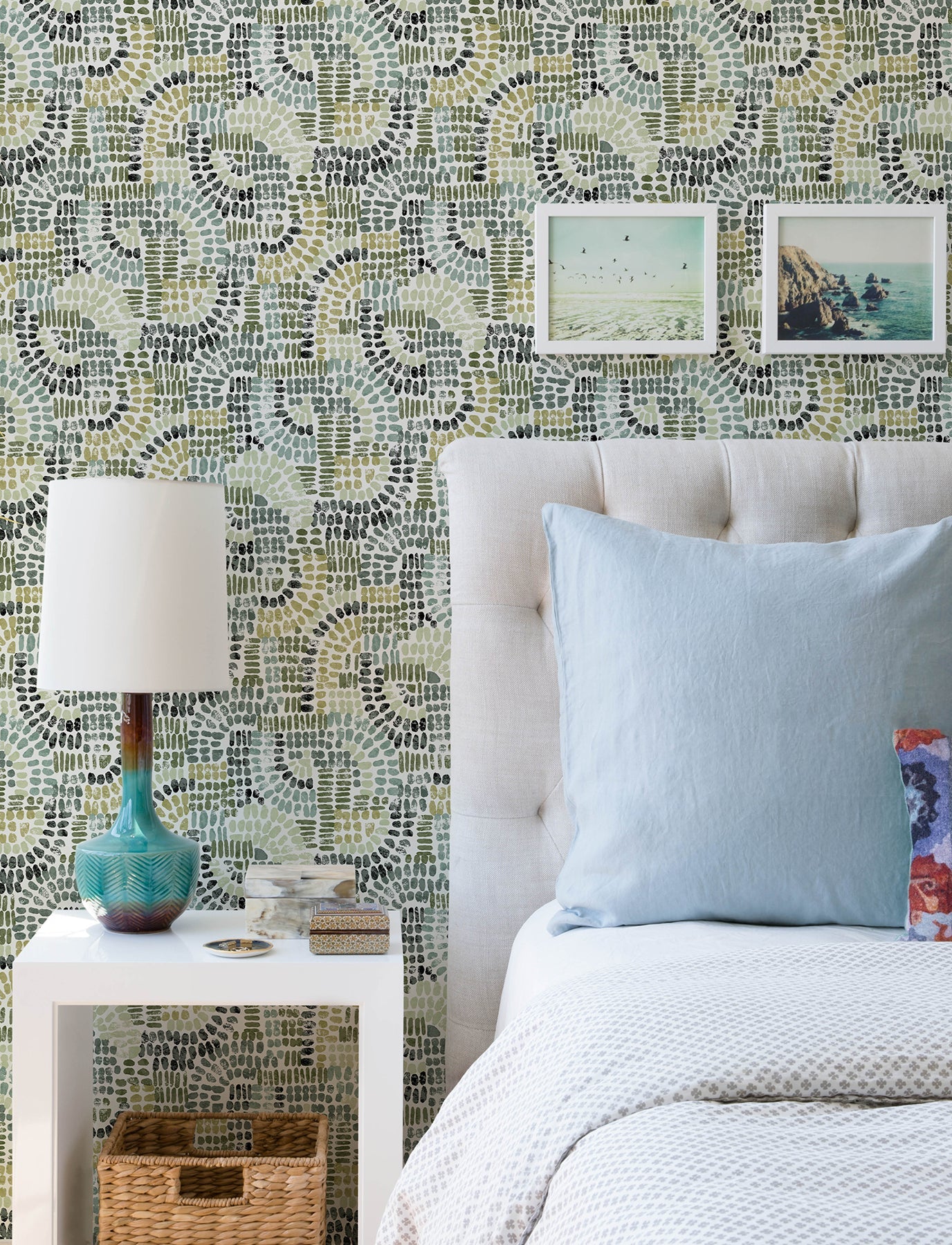 A-Street Prints Wanderer Evergreen Mosiac Wallpaper, 20.5-in by 33-ft