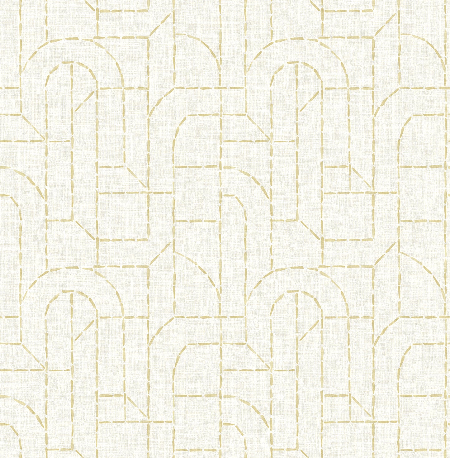 A-Street Prints Integrity Yellow Arched Outlines Wallpaper, 20.5-in by 33-ft