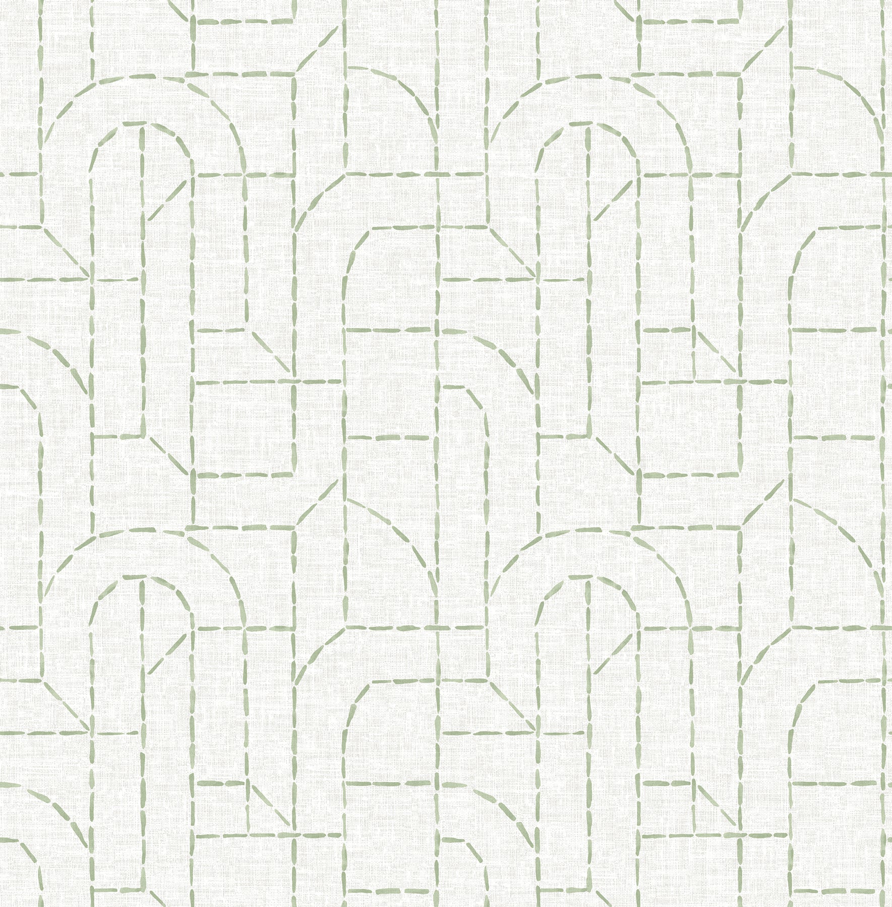 A-Street Prints Integrity Light Green Arched Outlines Wallpaper, 20.5-in by 33-ft