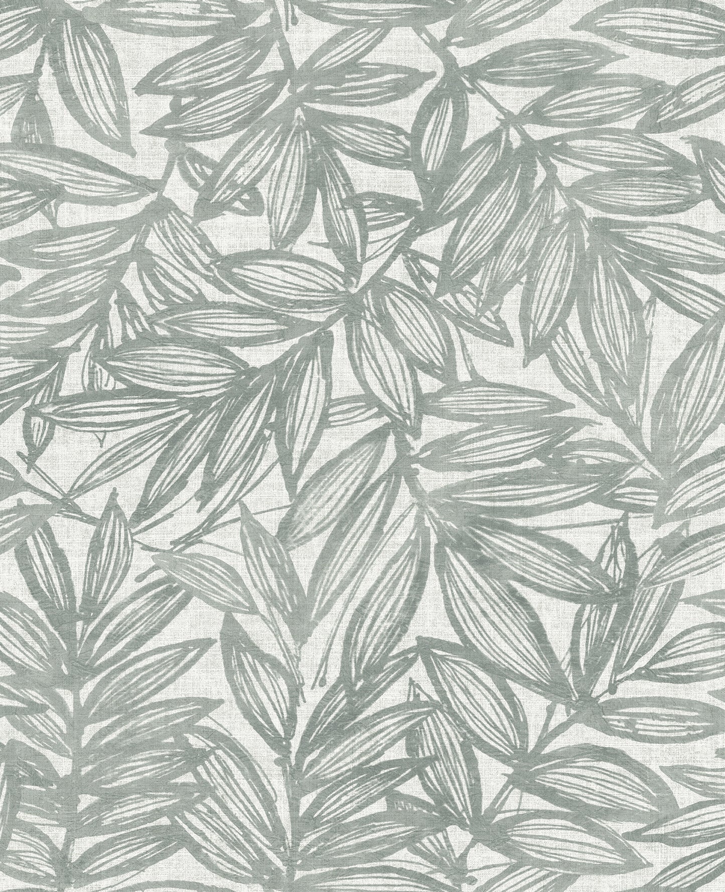 A-Street Prints Rhythmic Grey Leaf Wallpaper, 20.5-in by 33-ft