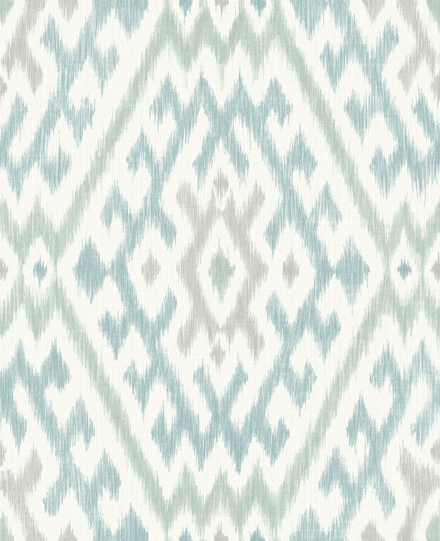 A-Street Prints Solola Aqua Ikat Wallpaper, 20.5-in by 33-ft