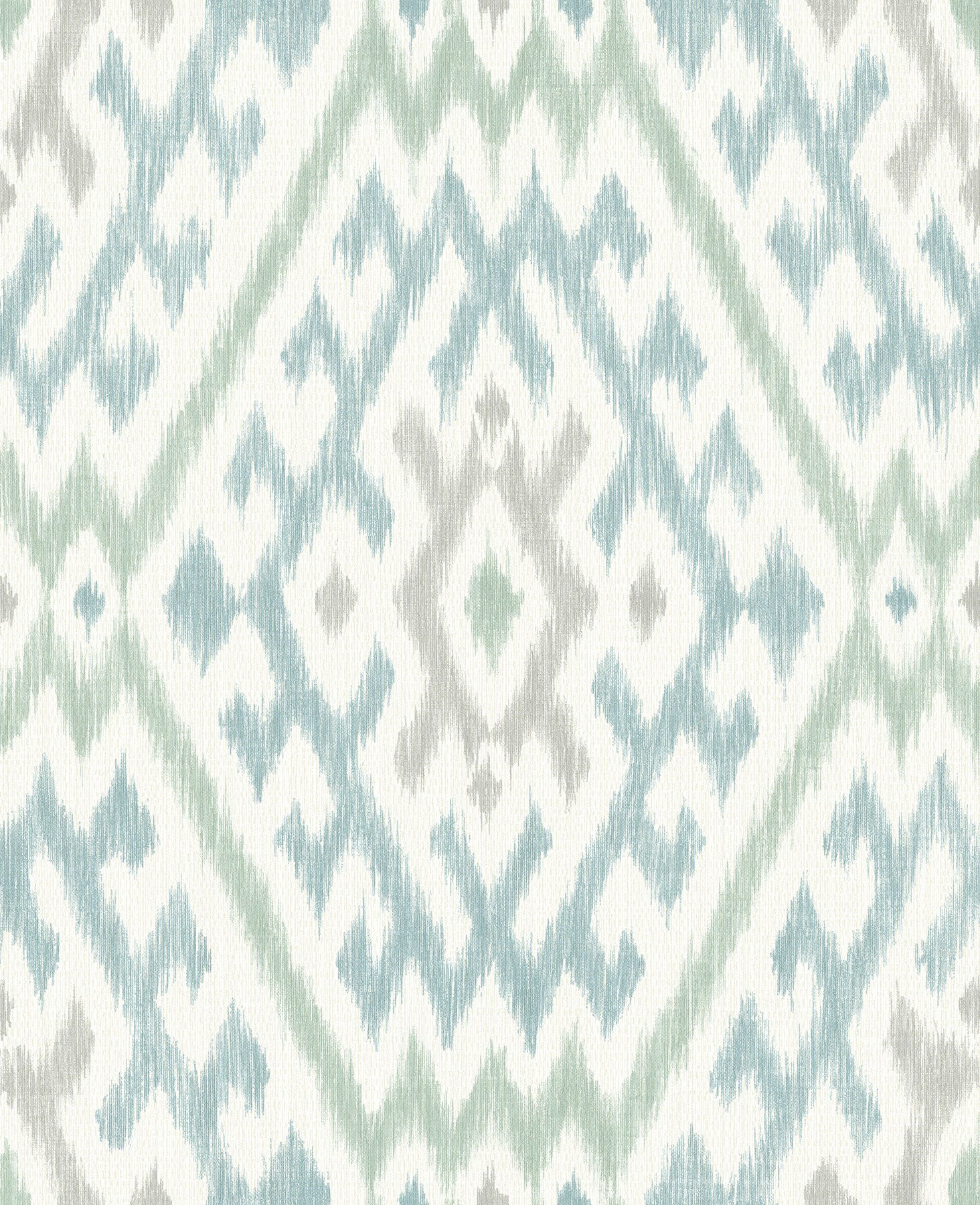 A-Street Prints Solola Aqua Ikat Wallpaper, 20.5-in by 33-ft