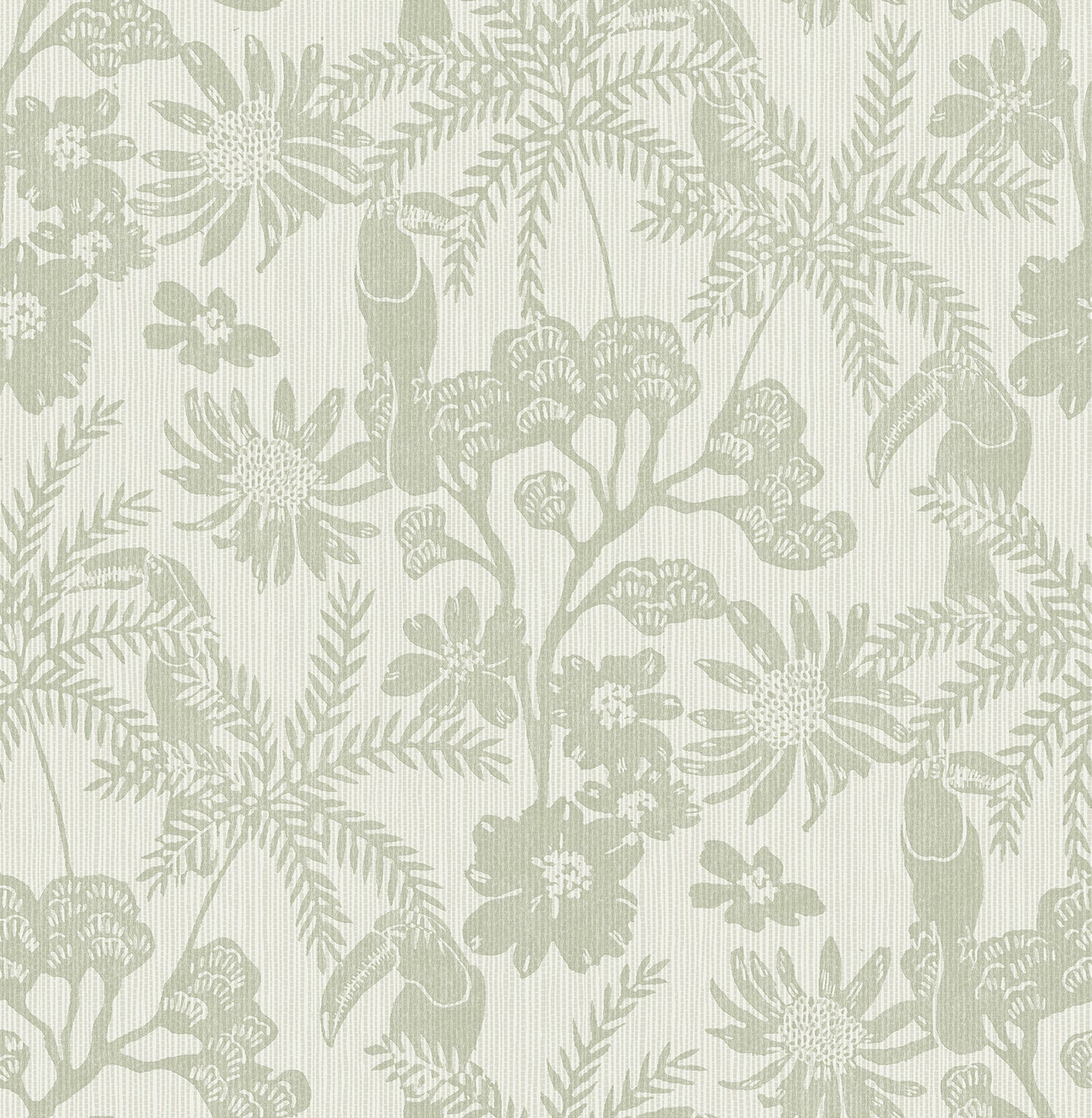 A-Street Prints Jacaranda Sage Tropical Trail Wallpaper, 20.5-in by 33-ft