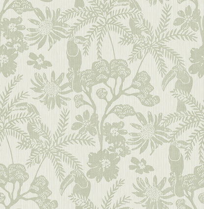 A-Street Prints Jacaranda Sage Tropical Trail Wallpaper, 20.5-in by 33-ft