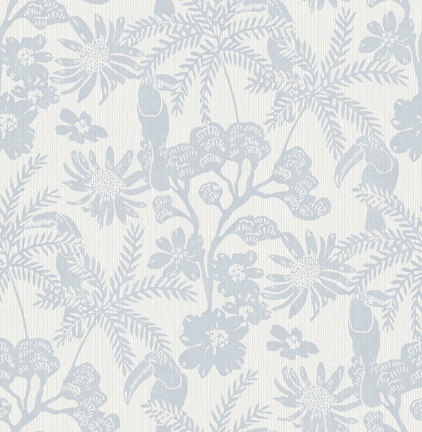 A-Street Prints Jacaranda Light Blue Tropical Trail Wallpaper, 20.5-in by 33-ft