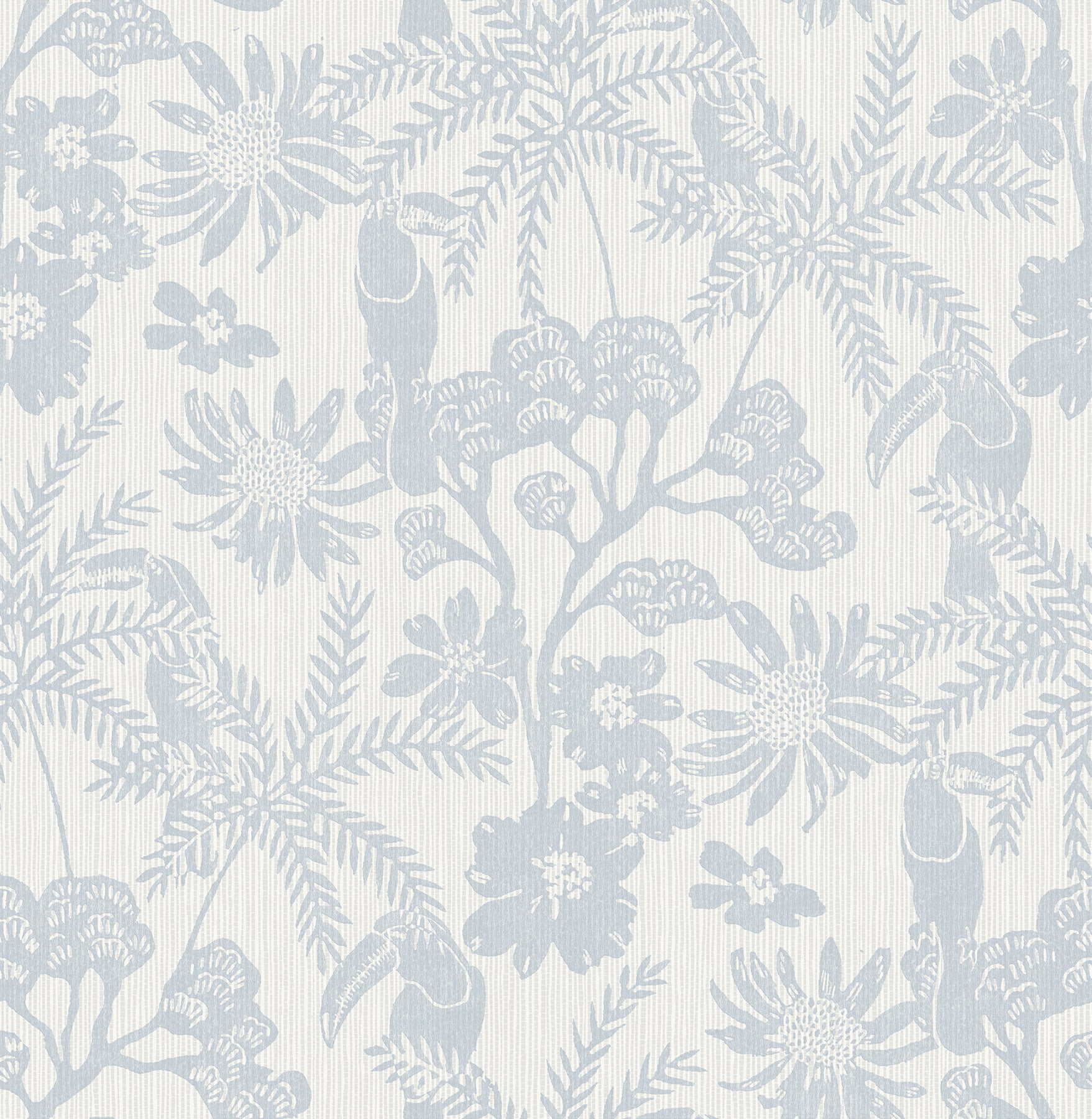 A-Street Prints Jacaranda Light Blue Tropical Trail Wallpaper, 20.5-in by 33-ft