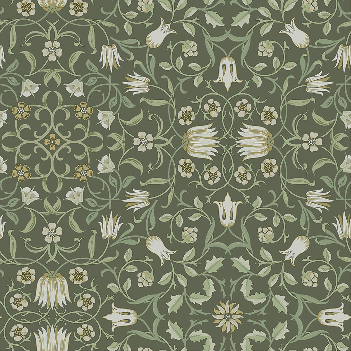 A-Street Prints No 1 Holland Park Green Floral Wallpaper, 20.9-in by 33-ft