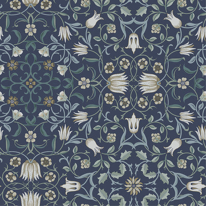 A-Street Prints No 1 Holland Park Blue Floral Wallpaper, 20.9-in by 33-ft