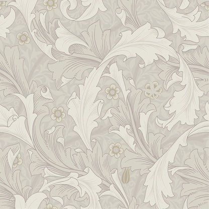 A-Street Prints Granville White Leafy Vine Wallpaper, 20.9-in by 33-ft