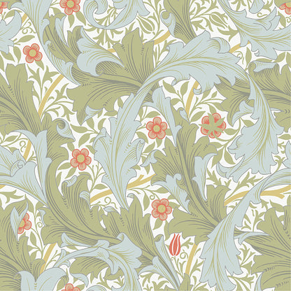 A-Street Prints Granville Olive Leafy Vine Wallpaper, 20.9-in by 33-ft