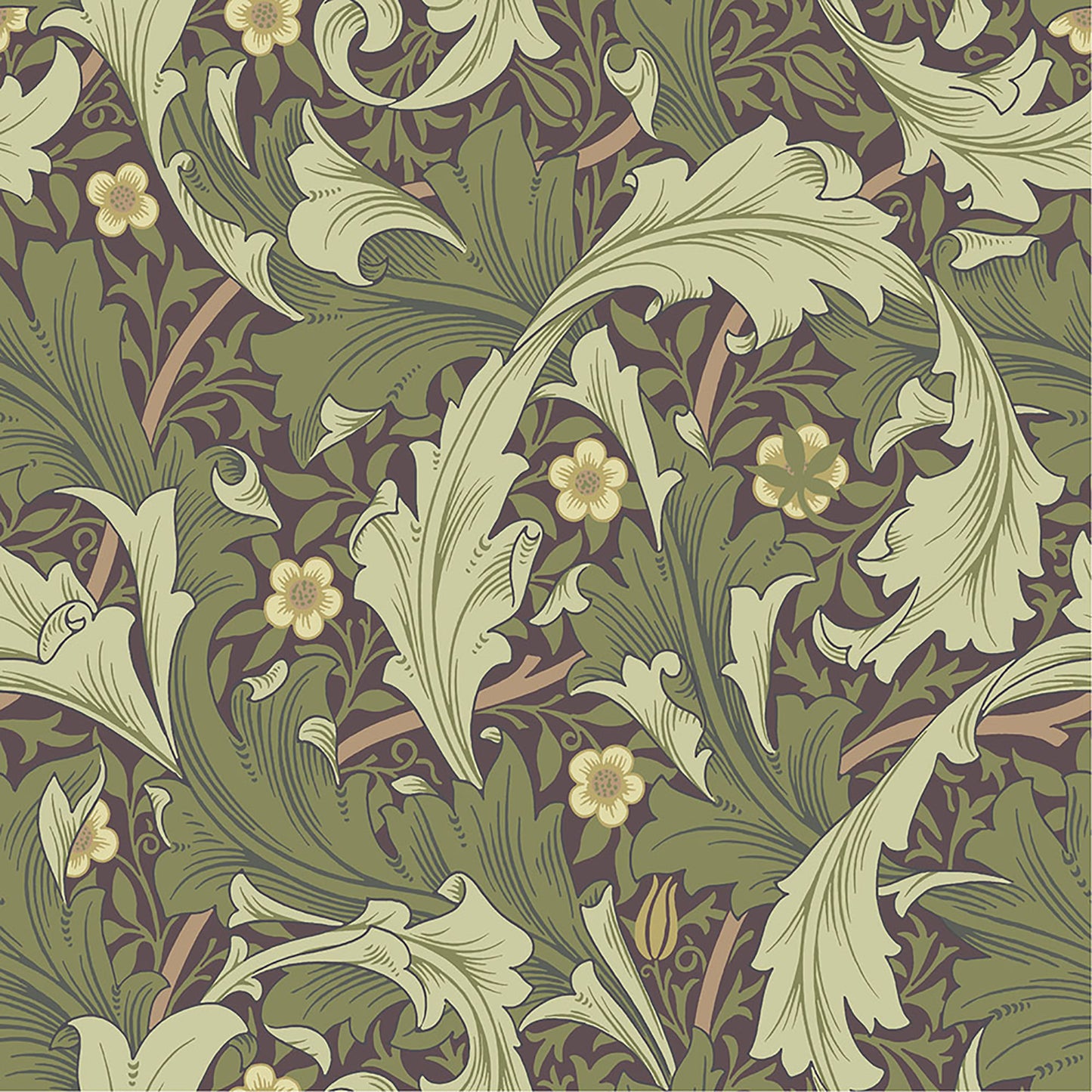 A-Street Prints Granville Plum Leafy Vine Wallpaper, 20.9-in by 33-ft