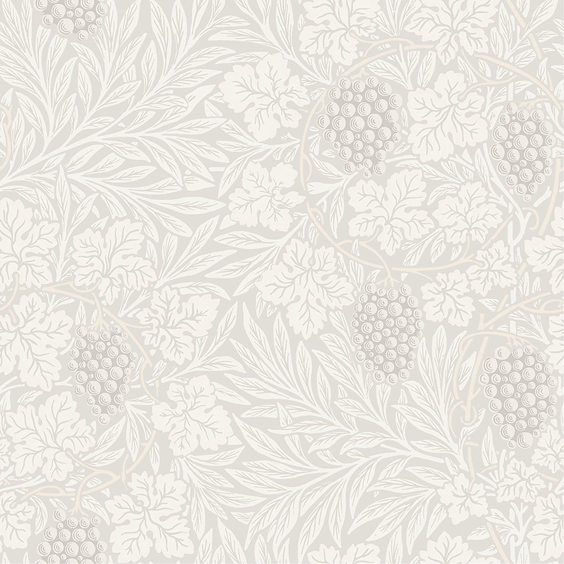 A-Street Prints Vine White Woodland Fruits Wallpaper, 20.9-in by 33-ft