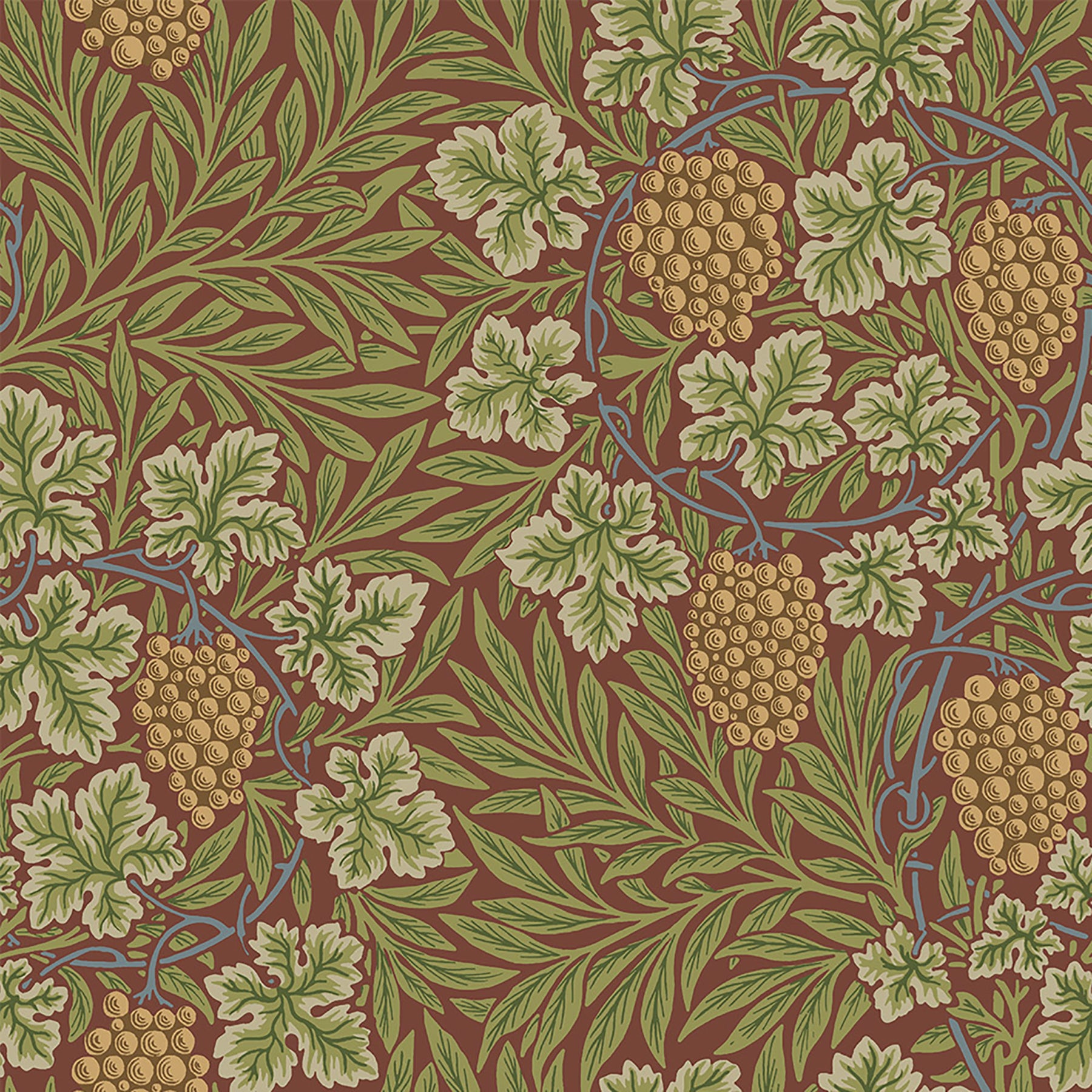 A-Street Prints Vine Ruby Woodland Fruits Wallpaper, 20.9-in by 33-ft