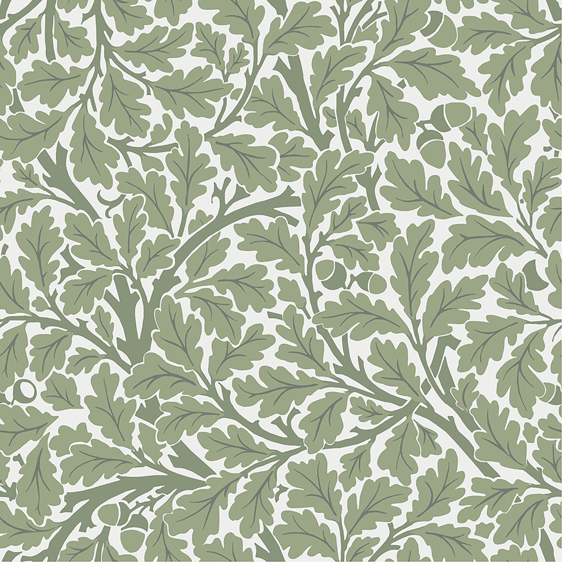 A-Street Prints Oak Tree Green Leaf Wallpaper, 20.9-in by 33-ft