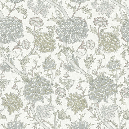 A-Street Prints Cray Light Green Floral Trail Wallpaper, 20.9-in by 33-ft