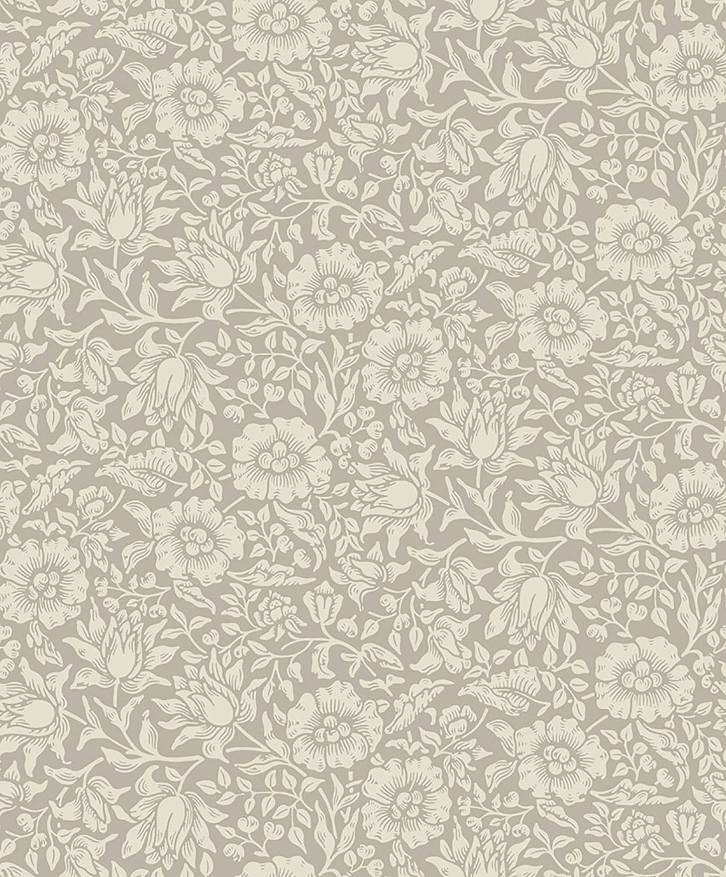 A-Street Prints Mallow Grey Floral Vine Wallpaper, 20.9-in by 33-ft