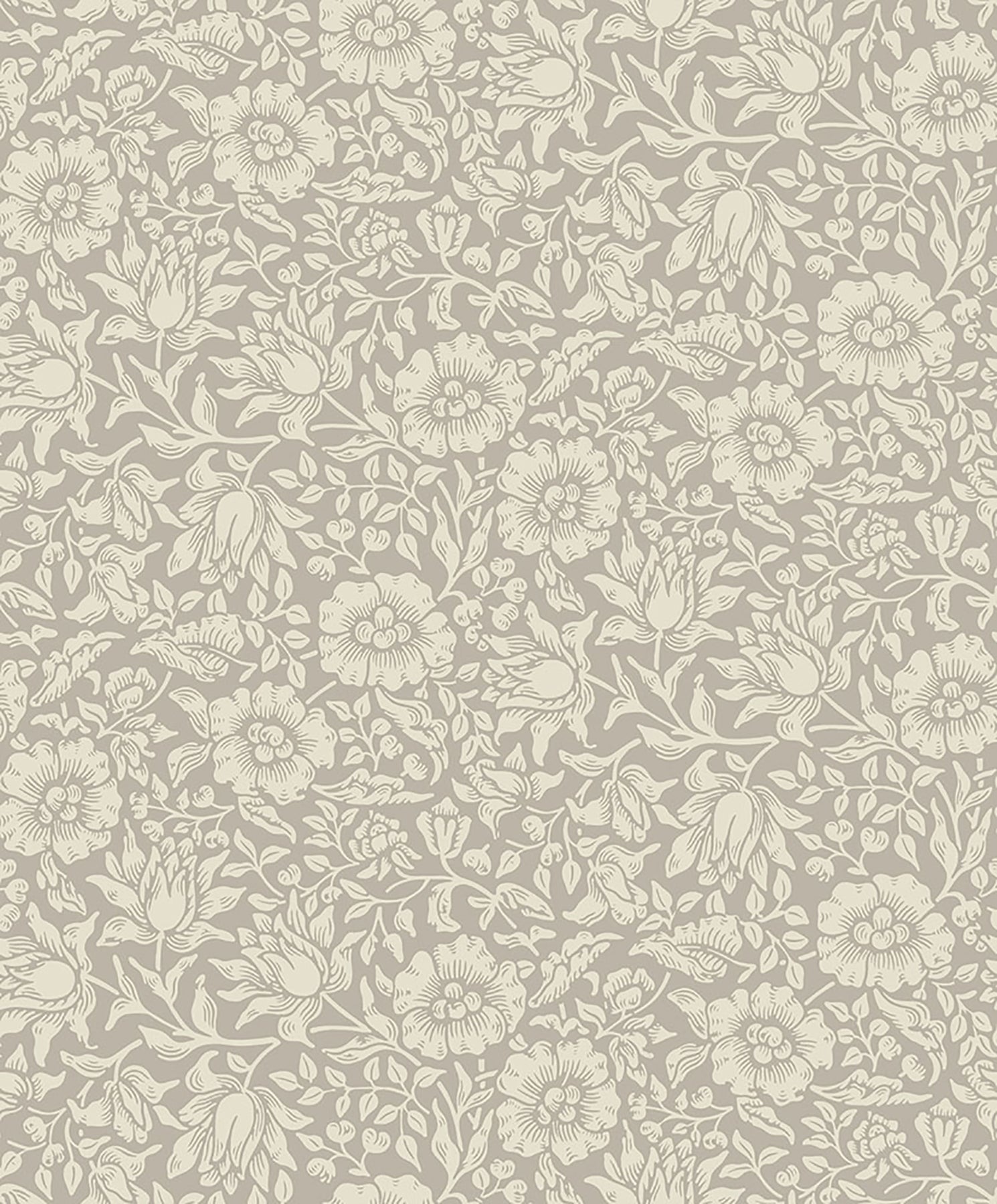 A-Street Prints Mallow Grey Floral Vine Wallpaper, 20.9-in by 33-ft