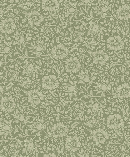 A-Street Prints Mallow Green Floral Vine Wallpaper, 20.9-in by 33-ft