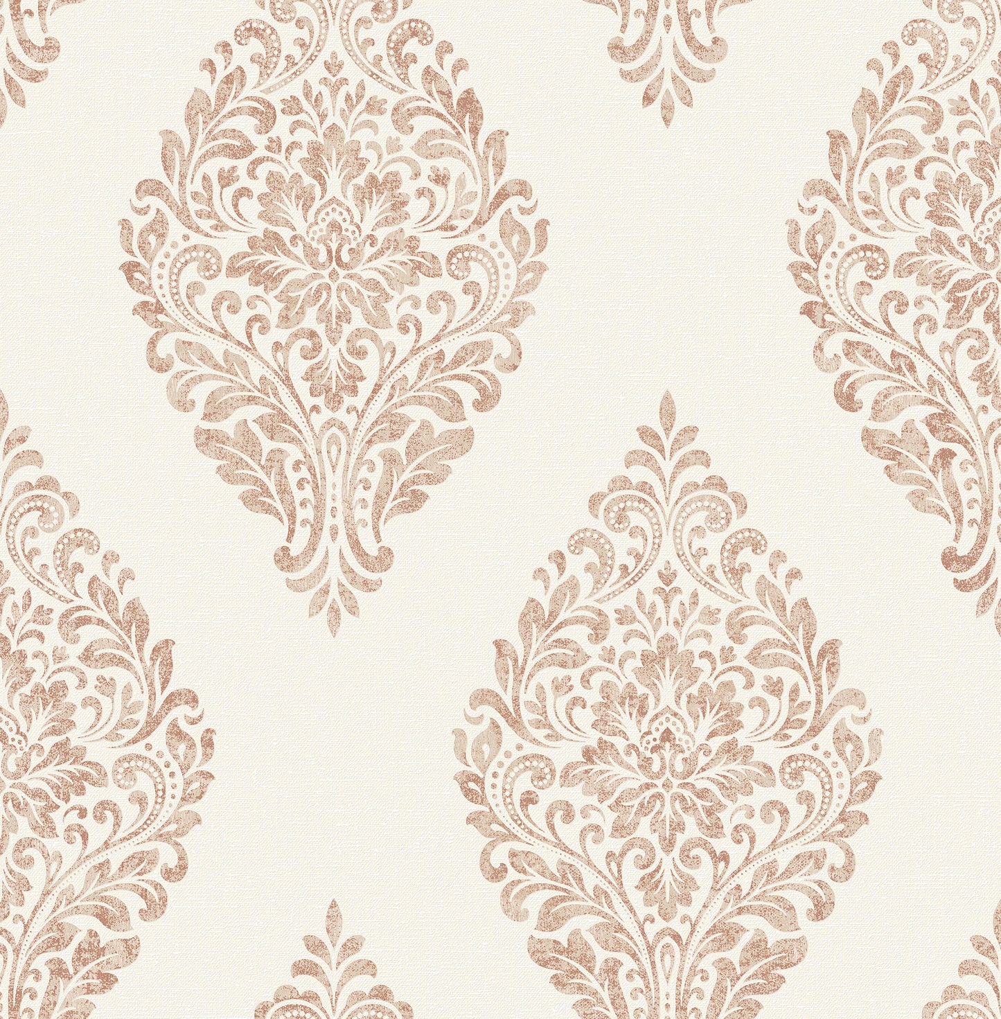 Advantage Gillian Copper Medallion Wallpaper, 20.5-in by 33-ft