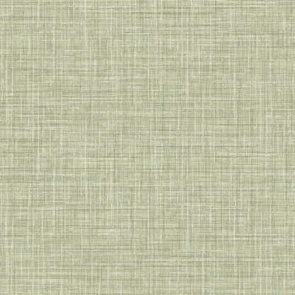 Advantage Tuckernuck Green Faux Linen Wallpaper, 20.5-in by 33-ft