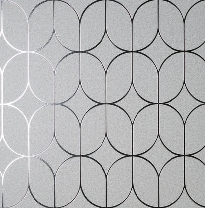 Advantage Raye Silver Rosco Trellis Wallpaper, 20.9-in by 33-ft