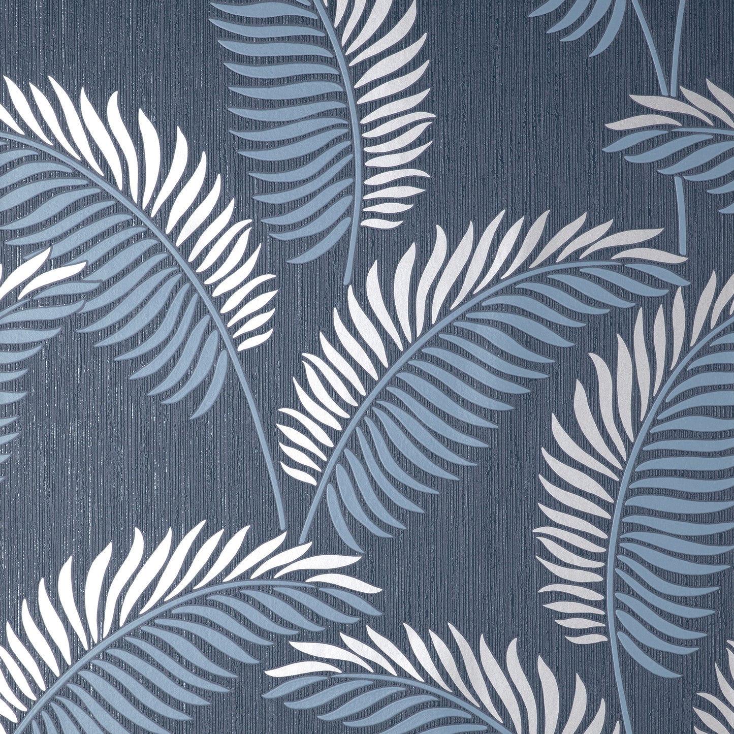 Advantage Leaf Navy Tropical Wallpaper, 20.5-in by 33-ft